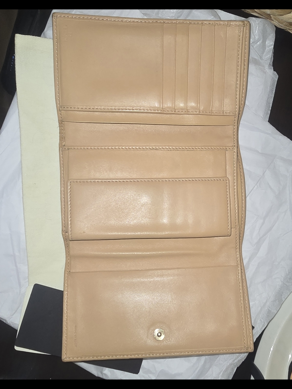 Fendi FF Monogram Tan Large Leather Wallet With Dustbag - Picture 13 of 16